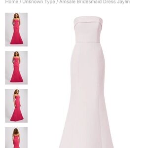 Amsale Pink Bridesmaid Dress Jaylin
